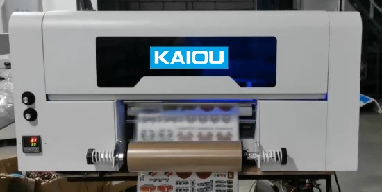 Kaiou 新モデル A3 ロールツーロール UV DTF プリンタ 3 個 XP600 ステッカー付き