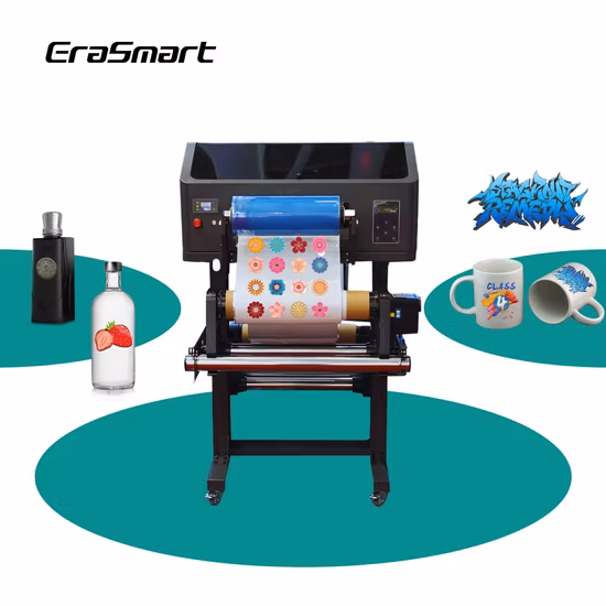 Erasmart ロールツーロール a/B フィルム プリンタ 2 in 1 XP600 自動インクジェット Impresora A3 350 UV ステッカー DTF プリンタ